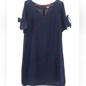 J. Crew Jean dress.  Size medium.  Cute ties on sleeves.